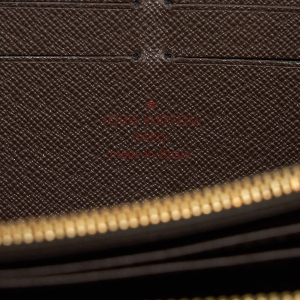 AAA Replica Louis Vuitton LV ZIPPER LONG WALLET DAMIER EBENE GHW