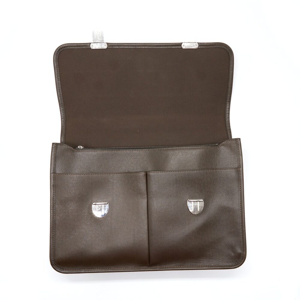 AAA Replica Louis Vuitton LV MEN’S LARGE BRIEFCASE WITH SHOULDER STRAP DARK BROWN SHW