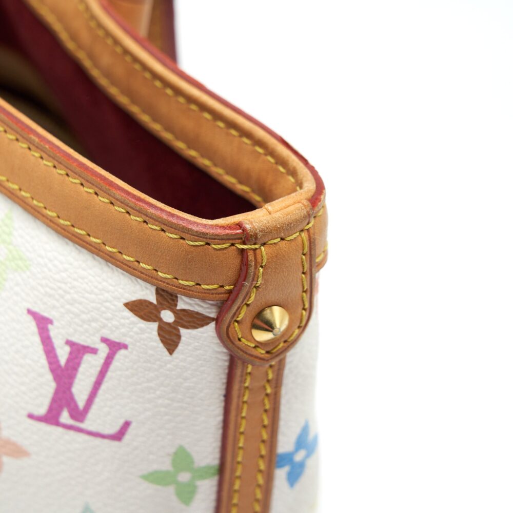 AAA Replica Louis Vuitton LV TOTE BAG WHITE MONOGRAM MULTICOLOUR GHW
