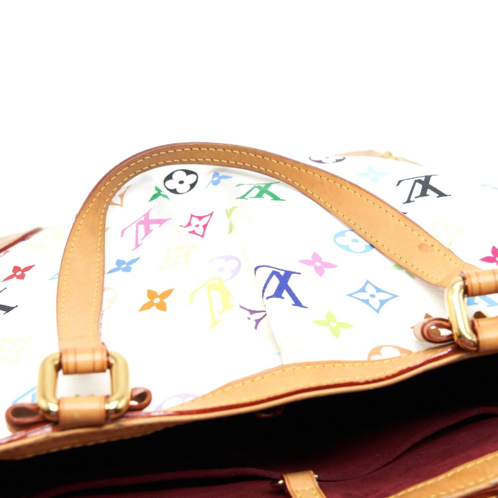 AAA Replica Louis Vuitton LV TOTE BAG WHITE MONOGRAM MULTICOLOUR GHW