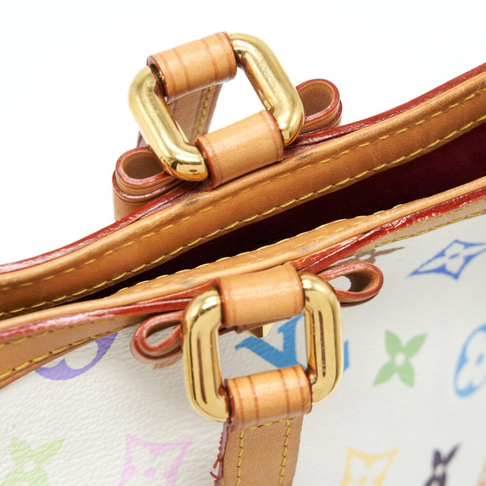 AAA Replica Louis Vuitton LV TOTE BAG WHITE MONOGRAM MULTICOLOUR GHW