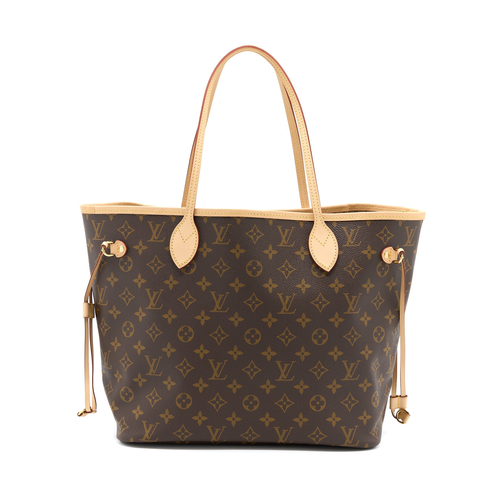 AAA Replica Louis Vuitton LV NEVERFULL MM MONOGRAM CANVAS / BEIGE LGHW