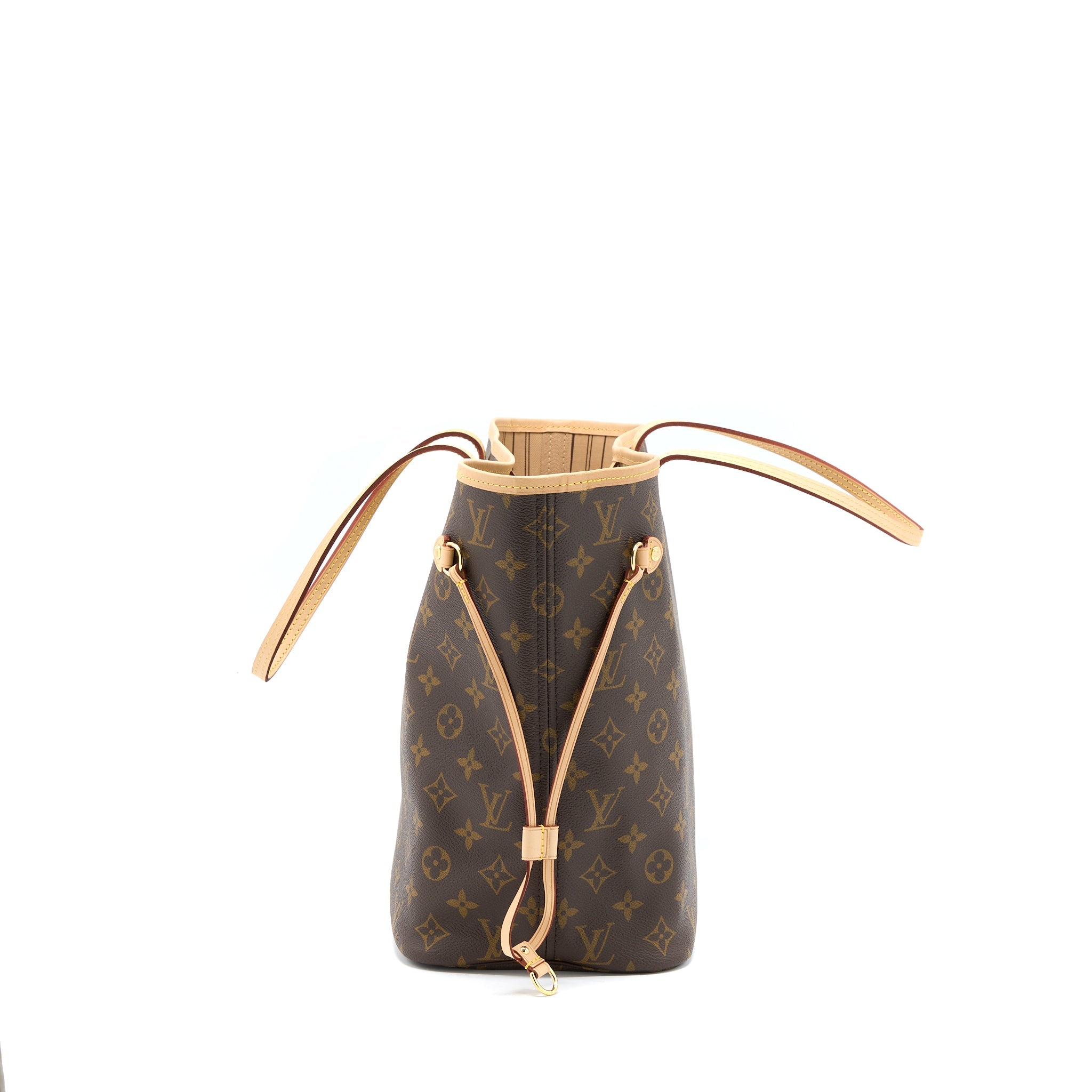 AAA Replica Louis Vuitton LV NEVERFULL MM MONOGRAM CANVAS / BEIGE LGHW