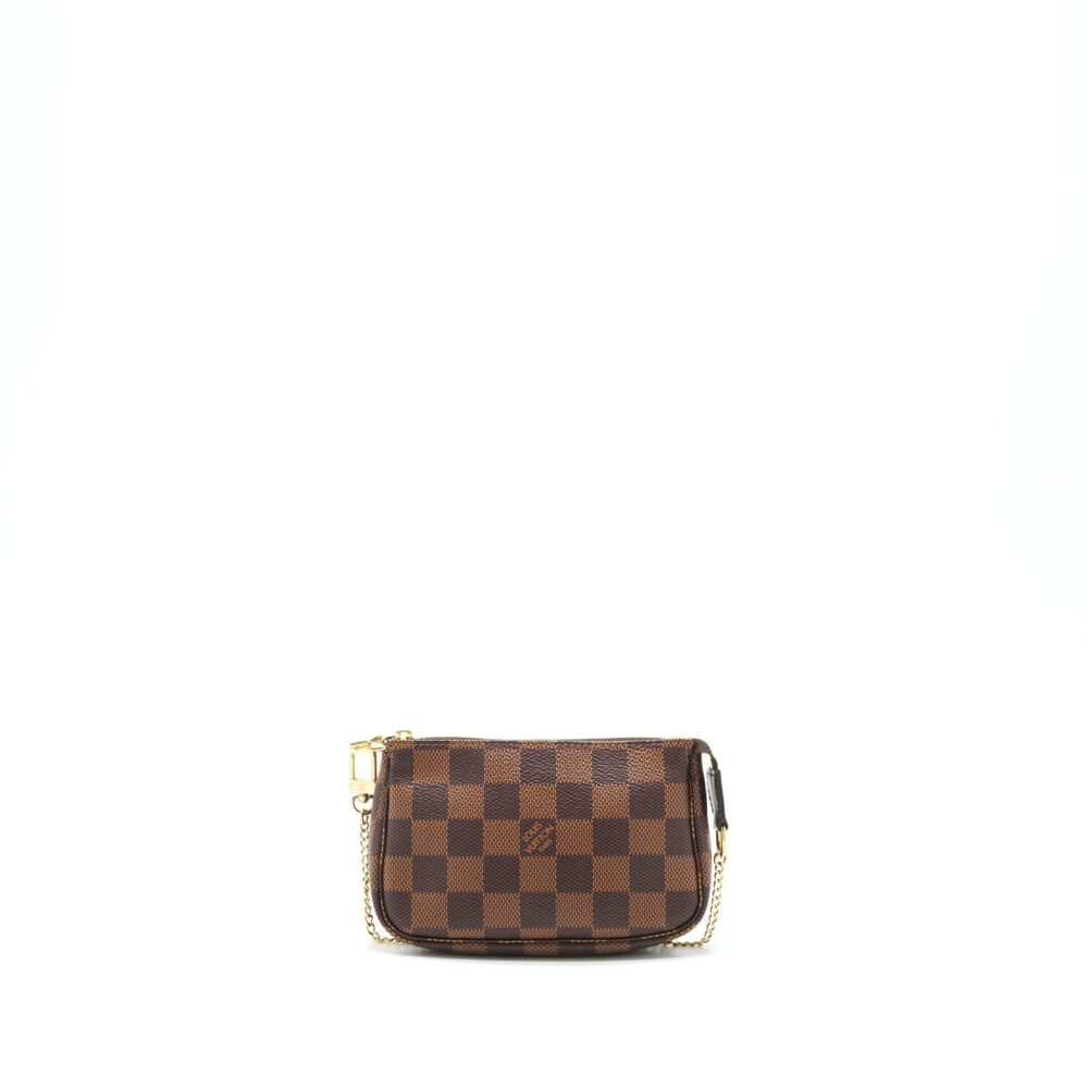 AAA Replica Louis Vuitton LV MINI POCHETTE ACCESSORIES DAMIER EBENE