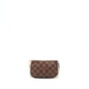 AAA Replica Louis Vuitton LV MINI POCHETTE ACCESSORIES DAMIER EBENE
