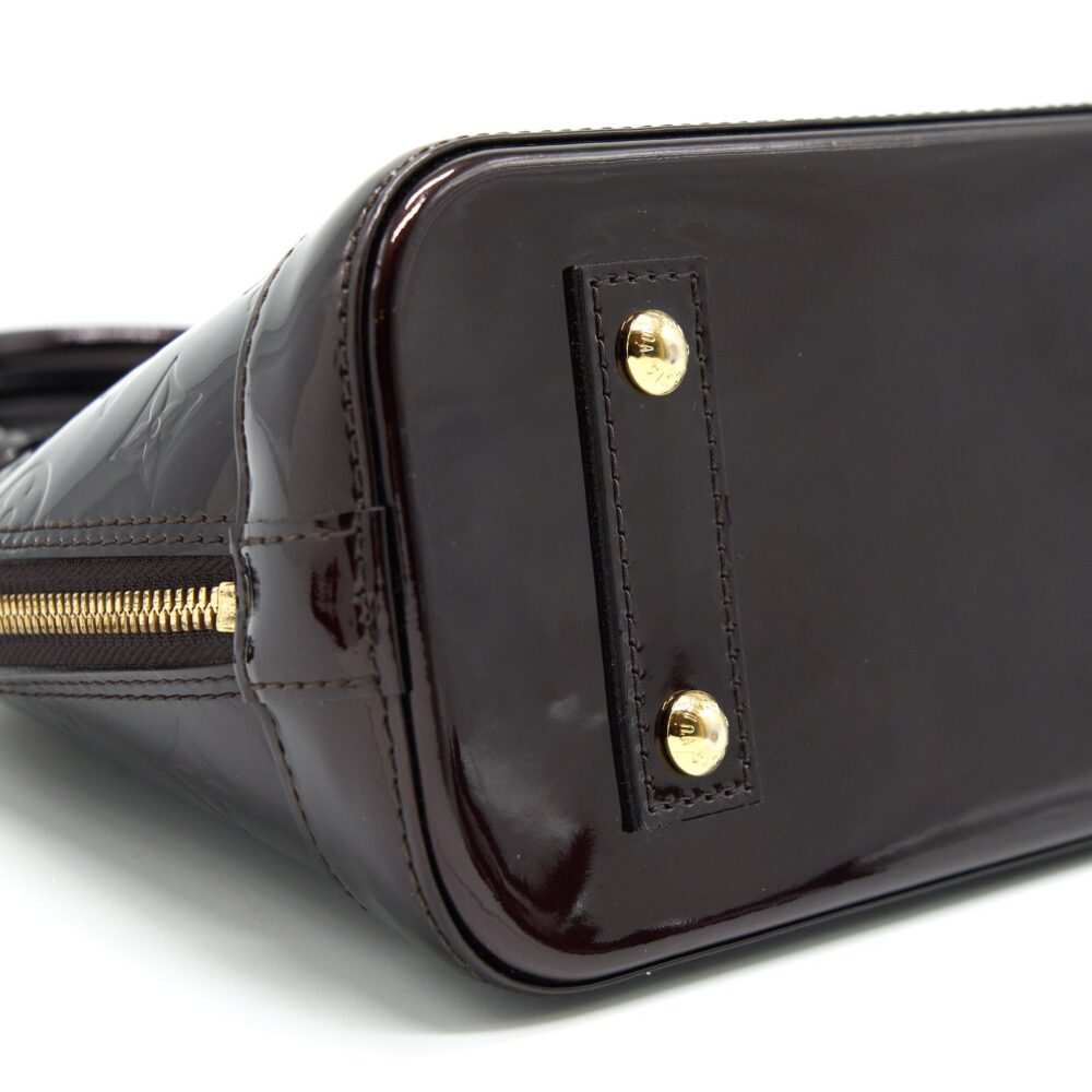 AAA Replica Louis Vuitton LV ALMA BB MONOGRAM VERNIS LEATHER AMARANTE
