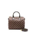 AAA Replica Louis Vuitton LV SPEEDY BANDOULIERE 25 DAMIER EBENE CANVAS GHW