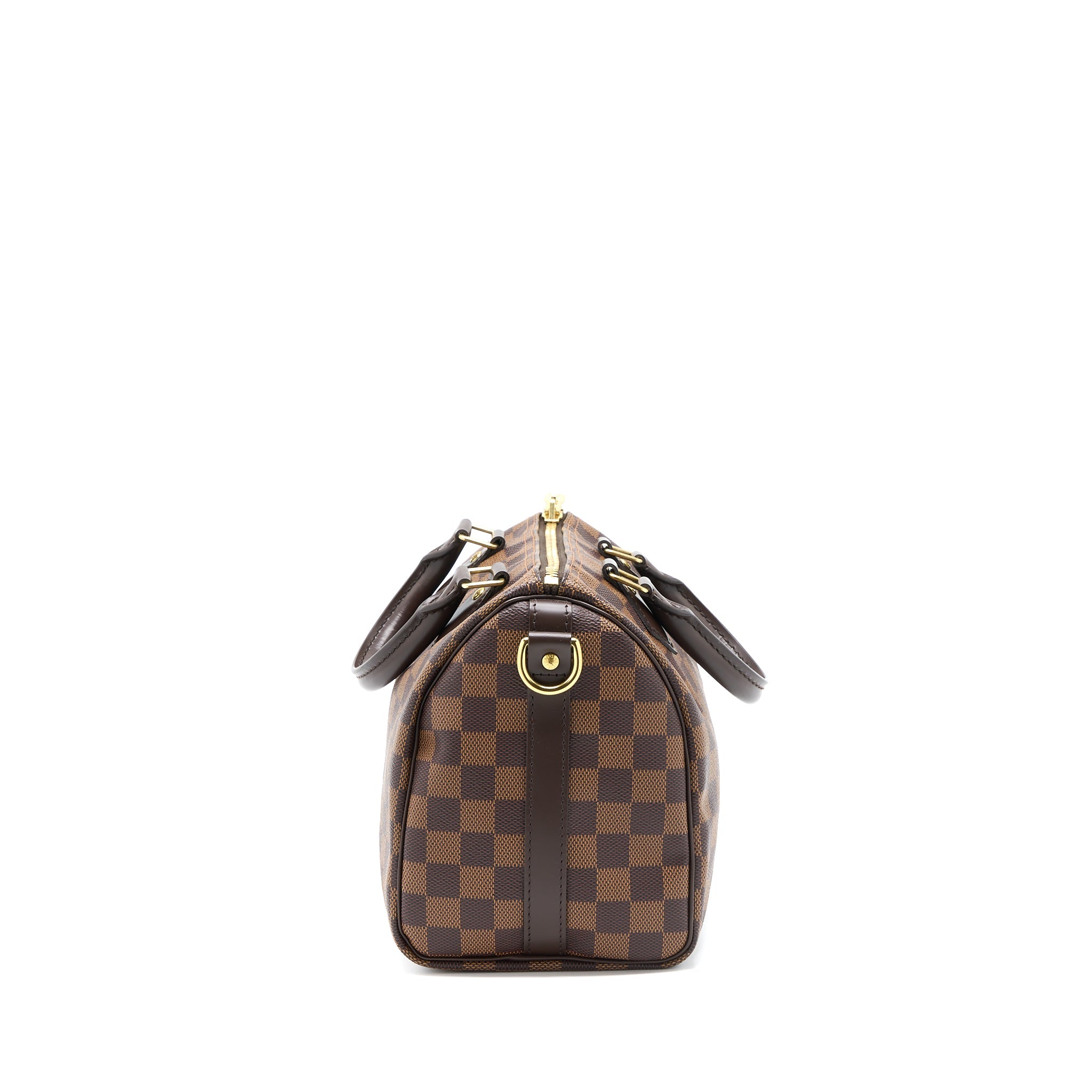 AAA Replica Louis Vuitton LV SPEEDY BANDOULIERE 25 DAMIER EBENE CANVAS GHW