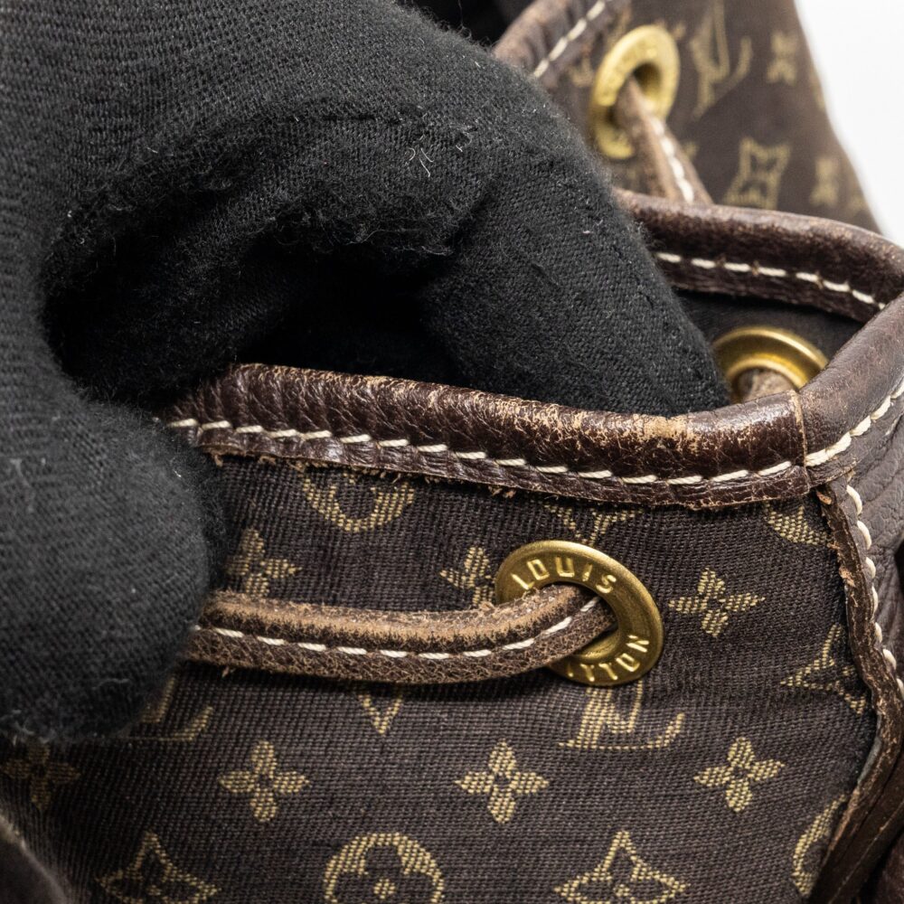 AAA Replica Louis Vuitton LV LIN NOE BAG FABRIC/LEATHER EBENE GHW
