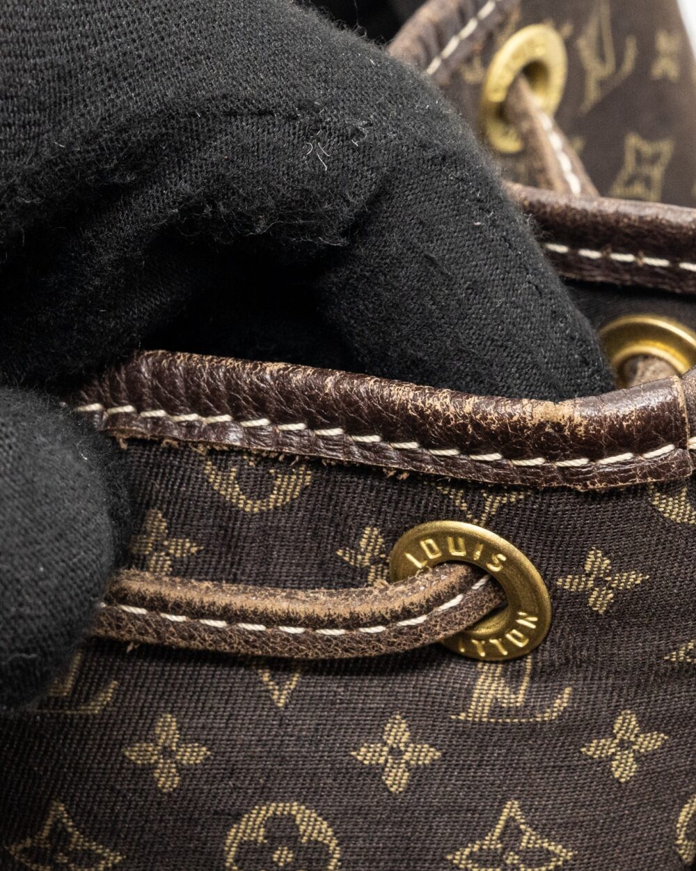 AAA Replica Louis Vuitton LV LIN NOE BAG FABRIC/LEATHER EBENE GHW