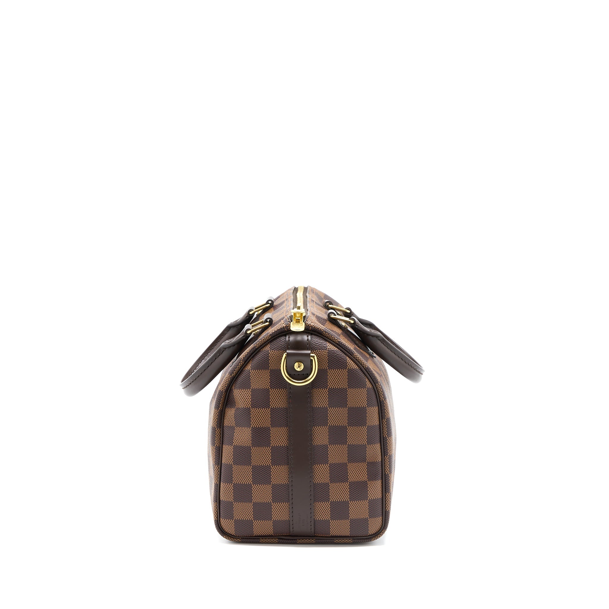 AAA Replica Louis Vuitton LV SPEEDY BANDOULIERE 25 DAMIER EBENE CANVAS GHW