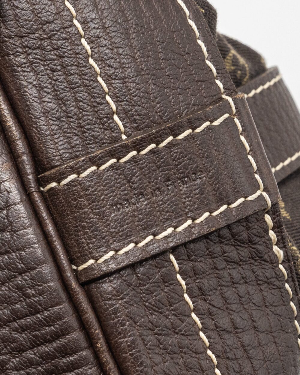 AAA Replica Louis Vuitton LV LIN NOE BAG FABRIC/LEATHER EBENE GHW