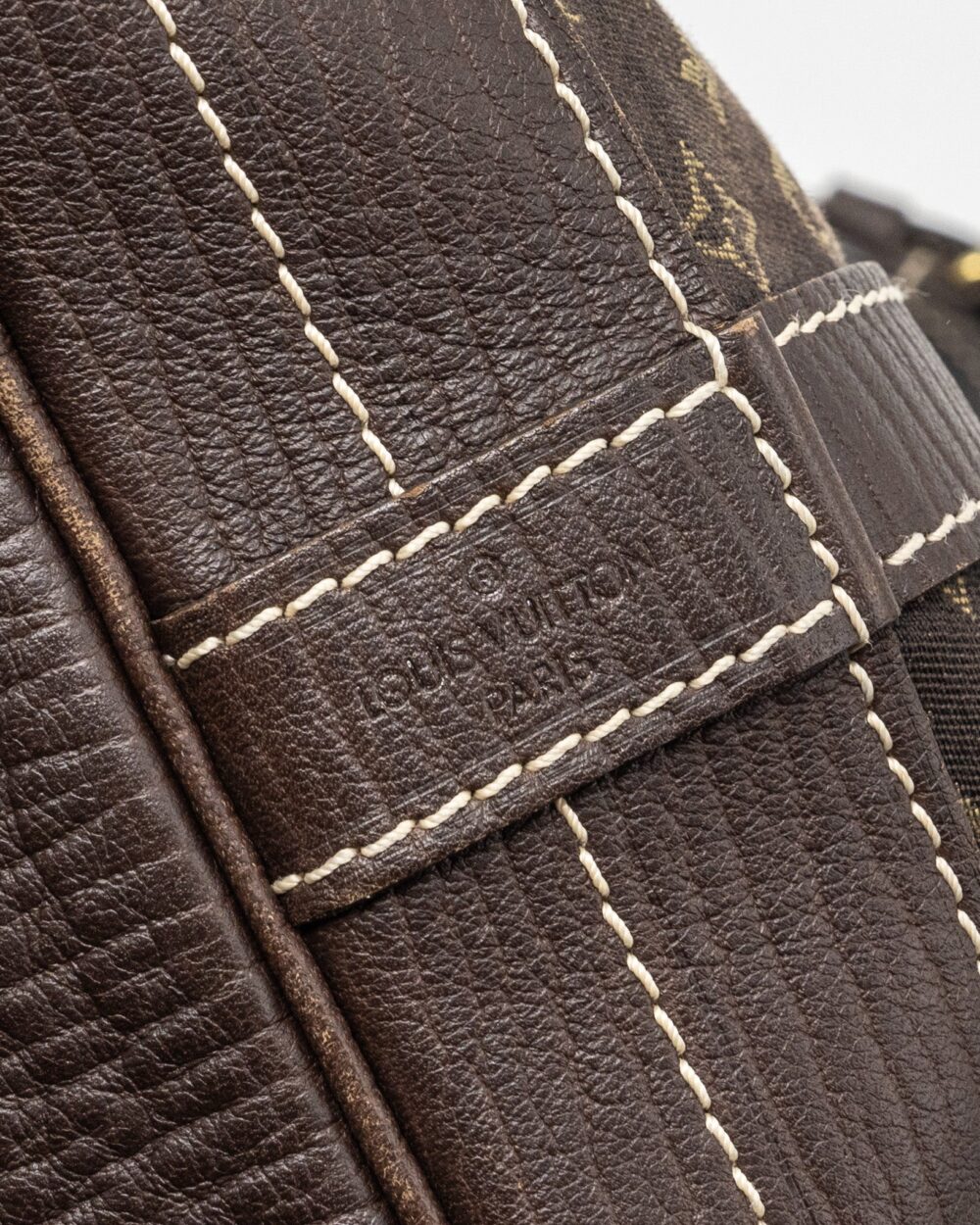 AAA Replica Louis Vuitton LV LIN NOE BAG FABRIC/LEATHER EBENE GHW