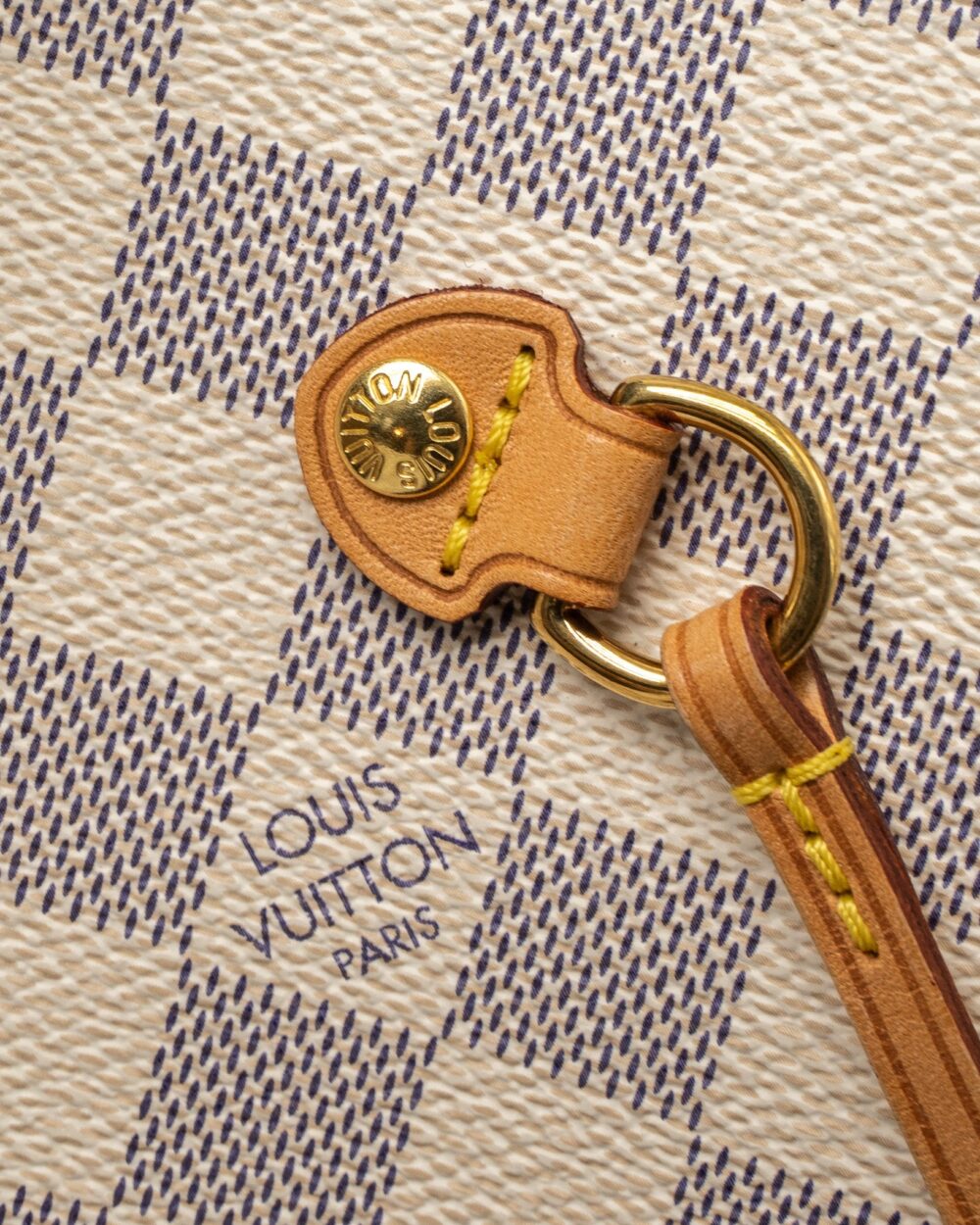 AAA Replica Louis Vuitton LV NEVERFULL MM DAMIER AZUR CANVAS GHW
