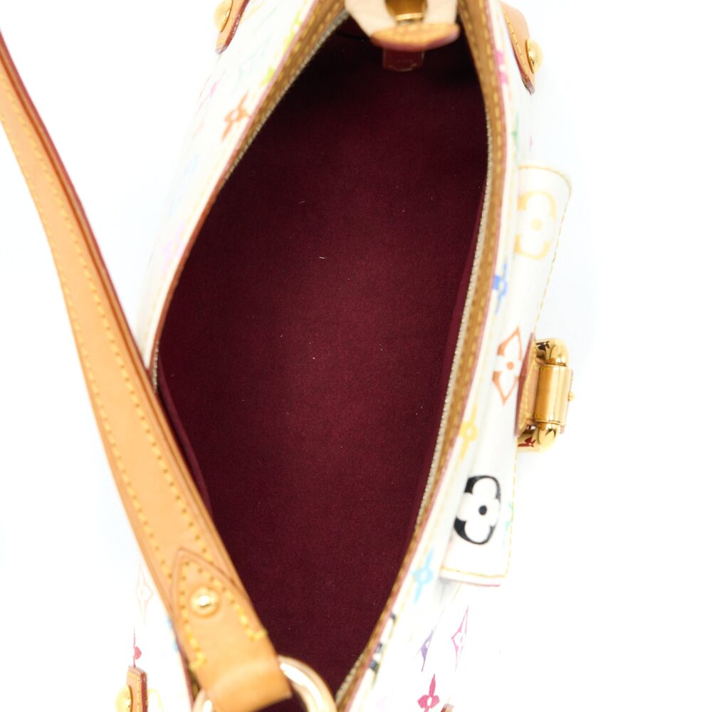 AAA Replica Louis Vuitton LV VINTAGE ELIZA SHOULDER BAG WHITE/MULTICOLOUR GHW