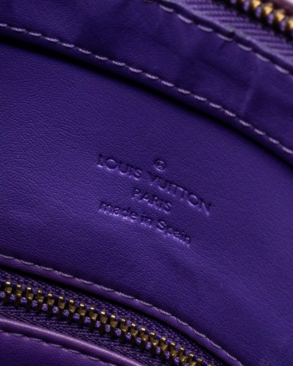 AAA Replica Louis Vuitton LV VINTAGE HOUSTON BAG PATENT PURPLE GHW