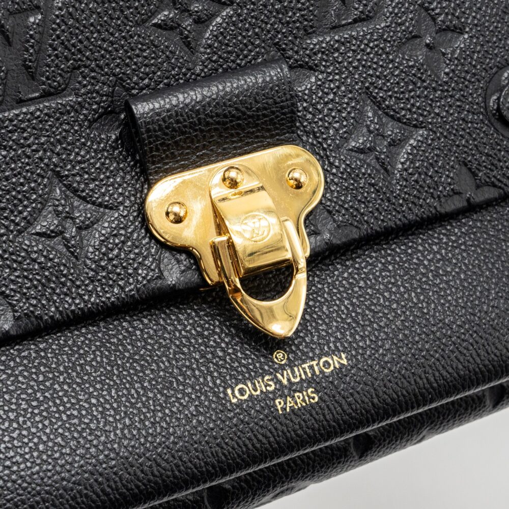 AAA Replica Louis Vuitton LV VAVIN BB MONOGRAM EMPREINTE CALFSKIN BLACK GHW