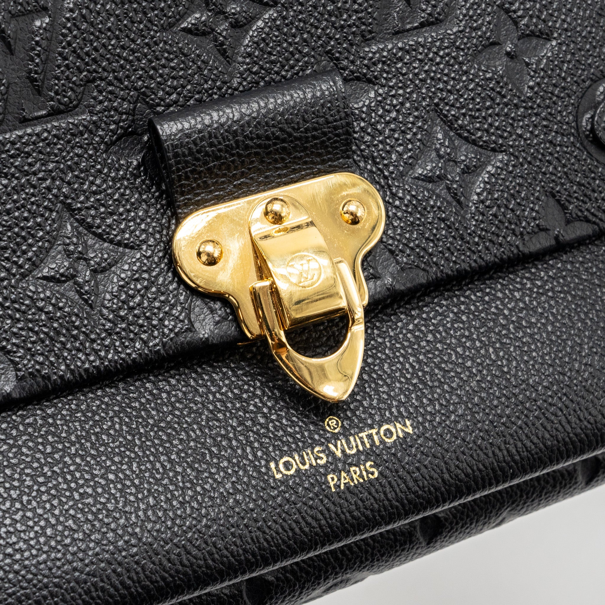 AAA Replica Louis Vuitton LV VAVIN BB MONOGRAM EMPREINTE CALFSKIN BLACK GHW
