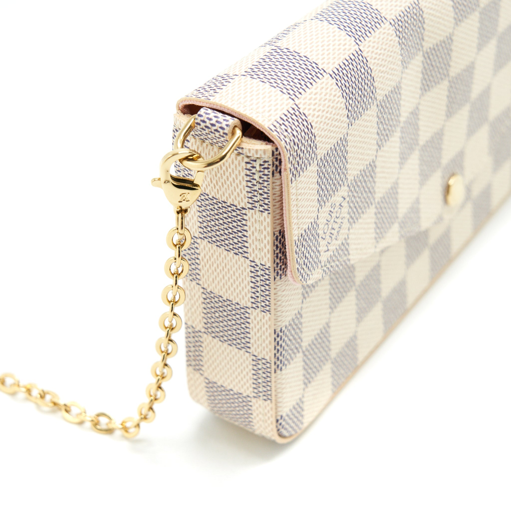 AAA Replica Louis Vuitton LV FELICIE POCHETTE DAMIER AZUR CANVAS