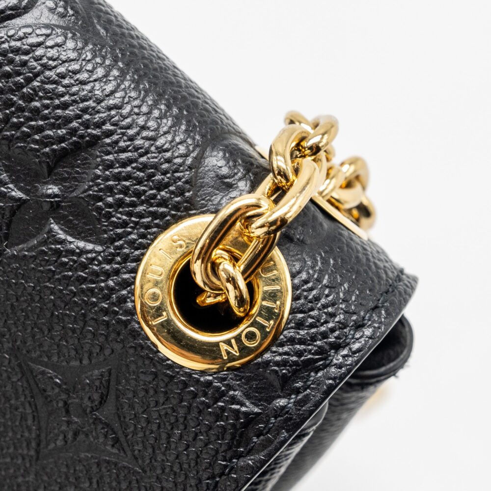 AAA Replica Louis Vuitton LV VAVIN BB MONOGRAM EMPREINTE CALFSKIN BLACK GHW