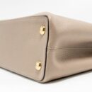 AAA Replica Louis Vuitton LV CAPUCINES MM TAURILLON LEATHER LIGHT GREY GHW