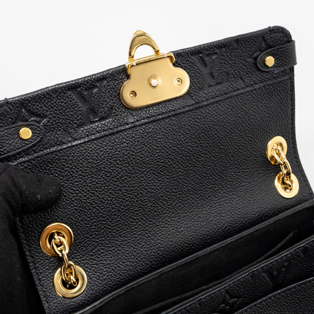 AAA Replica Louis Vuitton LV VAVIN BB MONOGRAM EMPREINTE CALFSKIN BLACK GHW