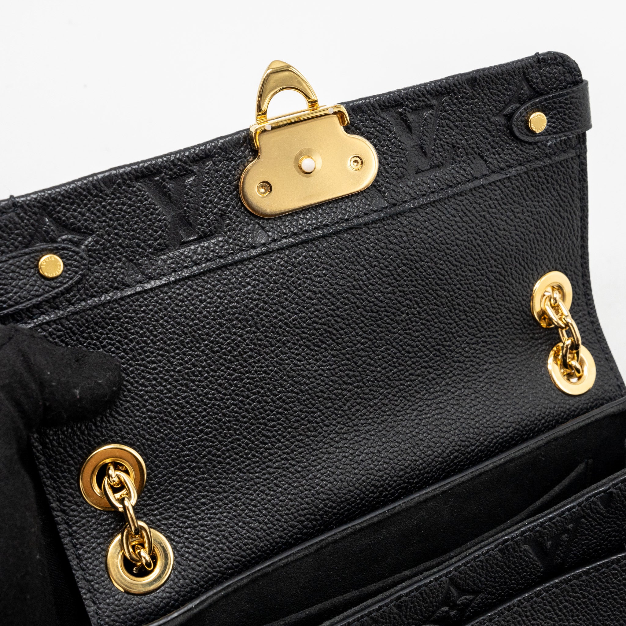 AAA Replica Louis Vuitton LV VAVIN BB MONOGRAM EMPREINTE CALFSKIN BLACK GHW
