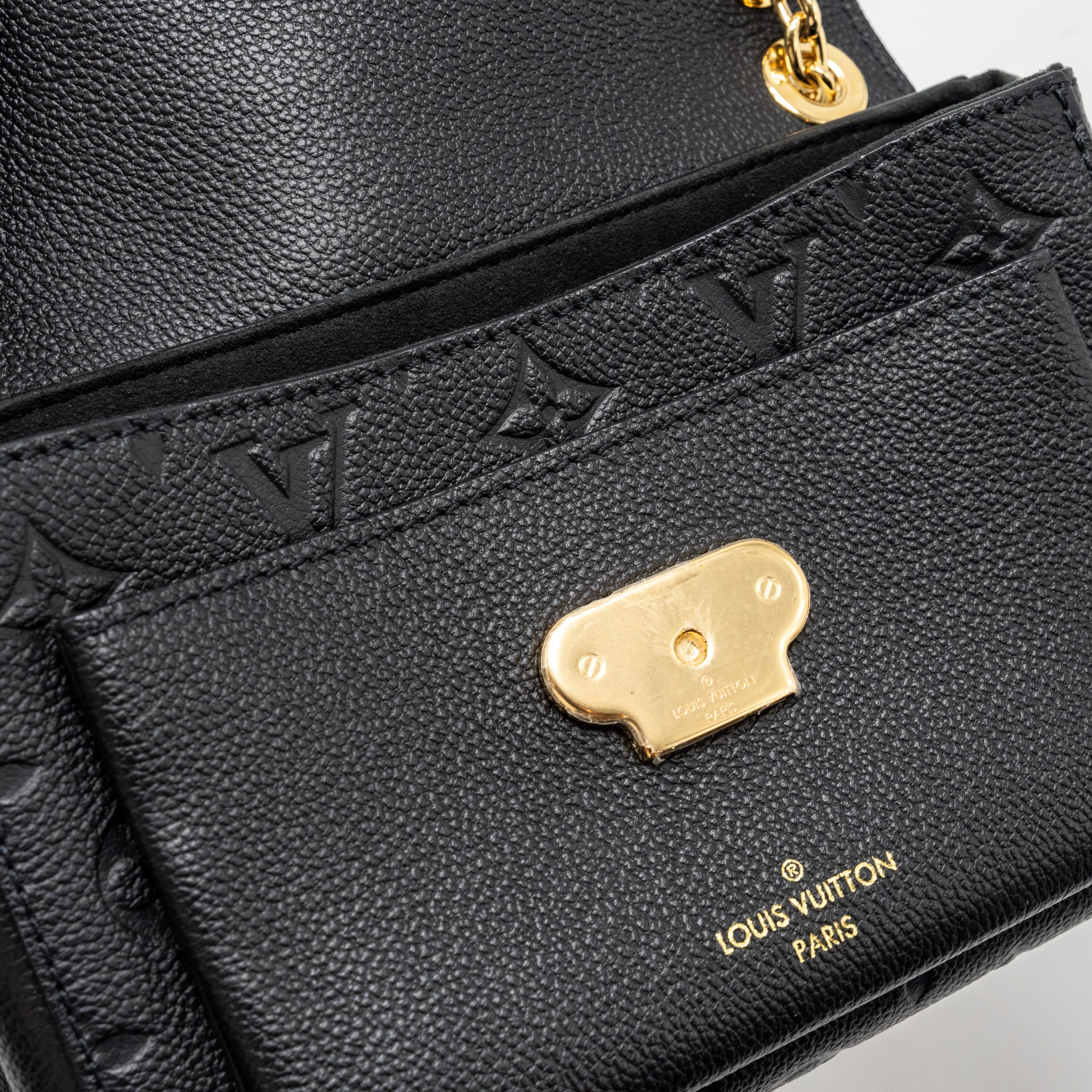 AAA Replica Louis Vuitton LV VAVIN BB MONOGRAM EMPREINTE CALFSKIN BLACK GHW