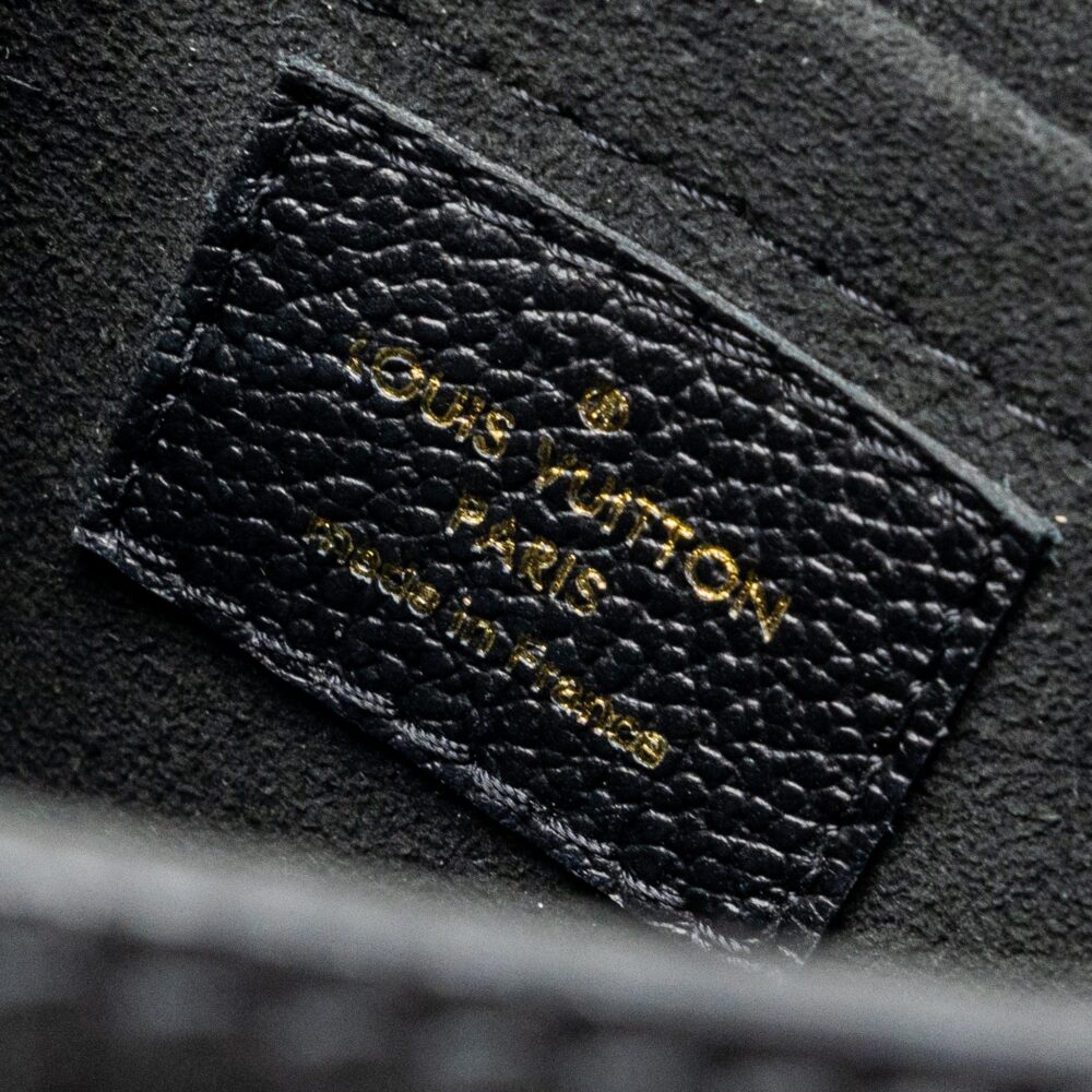 AAA Replica Louis Vuitton LV VAVIN BB MONOGRAM EMPREINTE CALFSKIN BLACK GHW