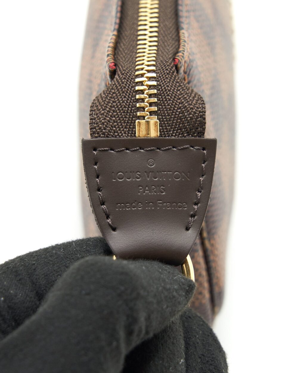 AAA Replica Louis Vuitton LV MINI POCHETTE ACCESSORIES DAMIER EBENE