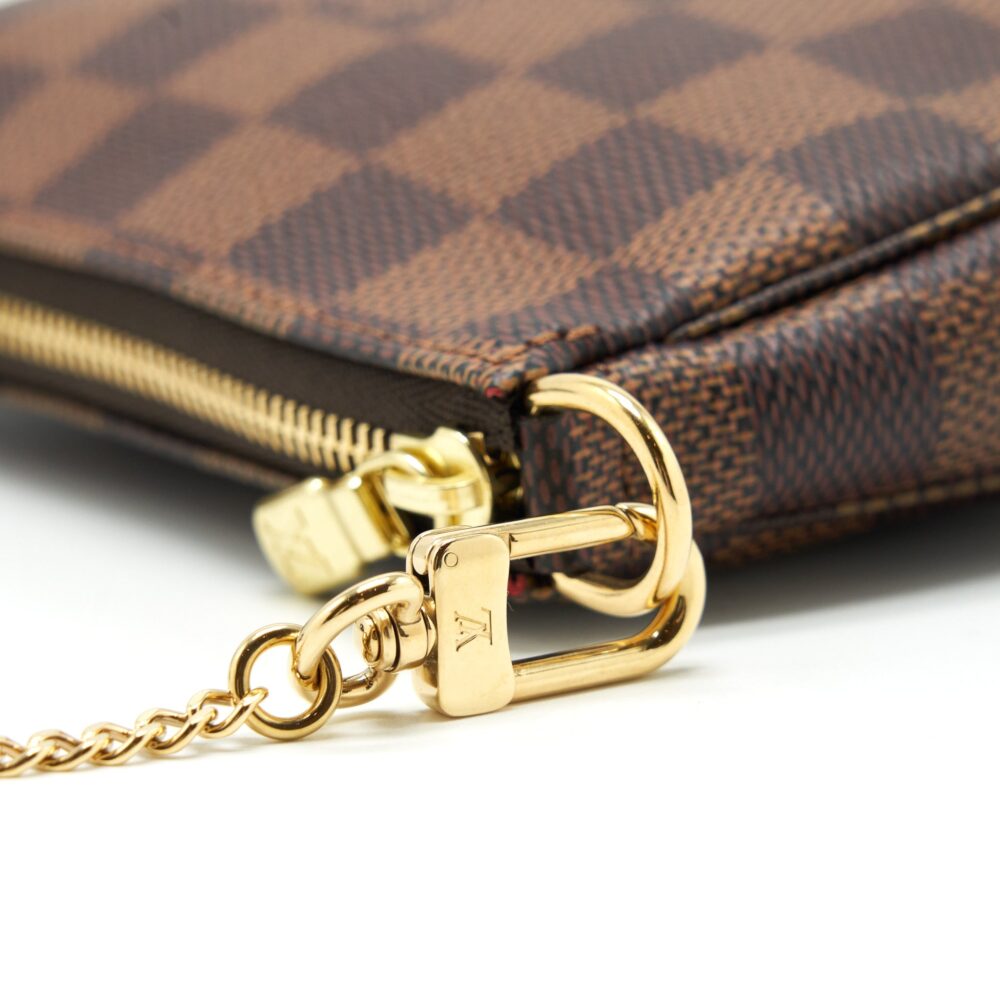 AAA Replica Louis Vuitton LV MINI POCHETTE ACCESSORIES DAMIER EBENE