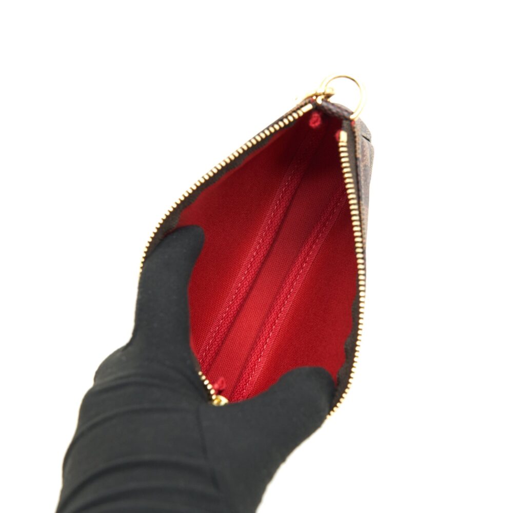 AAA Replica Louis Vuitton LV MINI POCHETTE ACCESSORIES DAMIER EBENE