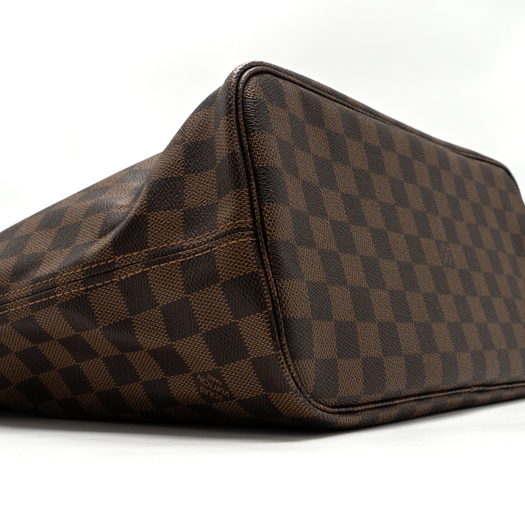 AAA Replica Louis Vuitton LV NEVERFULL MM MONOGRAM DAMIER EBENE CANVAS / ROSE BALLERINA GHW