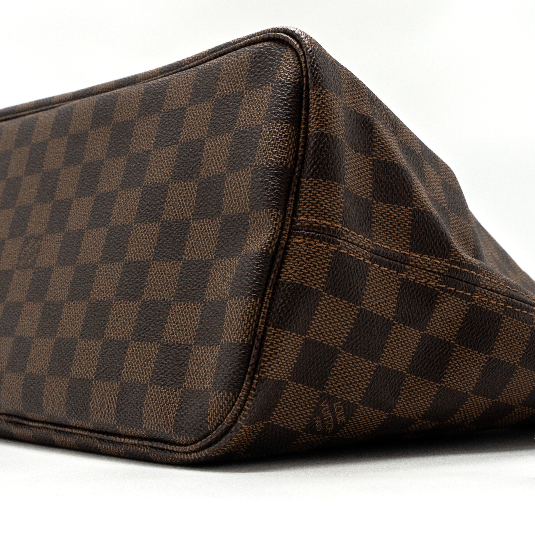 AAA Replica Louis Vuitton LV NEVERFULL MM MONOGRAM DAMIER EBENE CANVAS / ROSE BALLERINA GHW