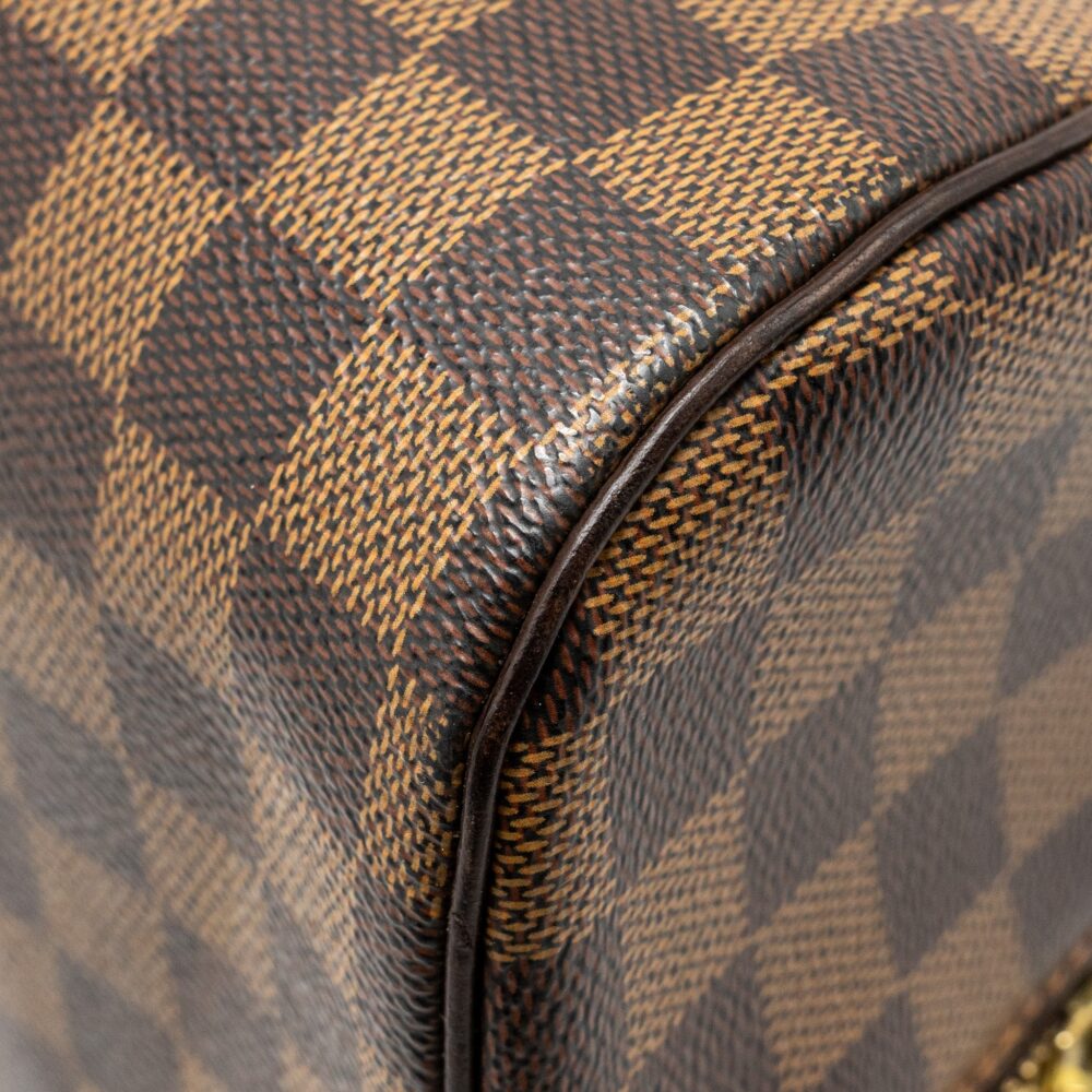 AAA Replica Louis Vuitton LV RIBERA MM TOTE DAMIER EBENE CANVAS GHW