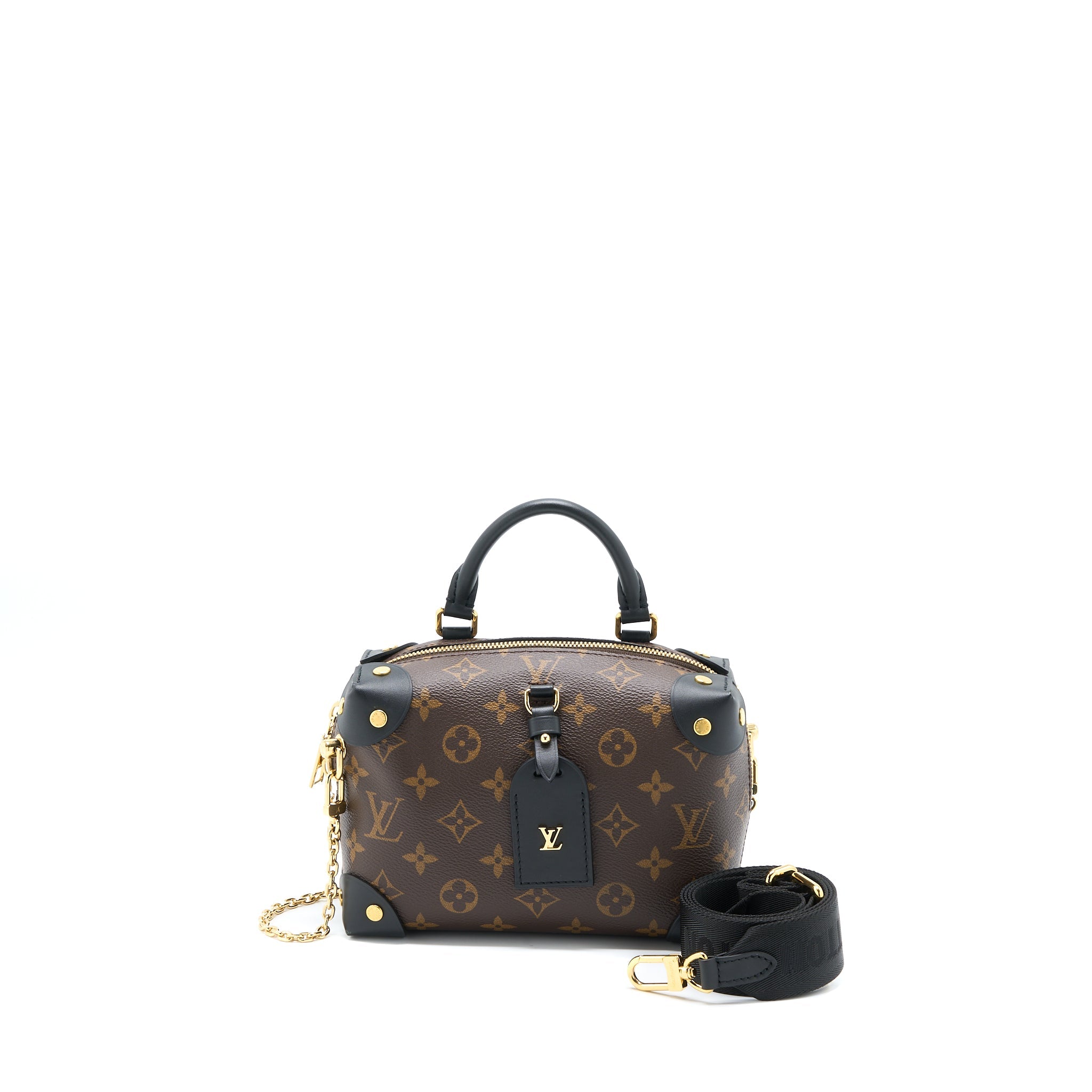AAA Replica Louis Vuitton LV PETITE MALLE SOUPLE BAG MONOGRAM CANVAS/BLACK GHW