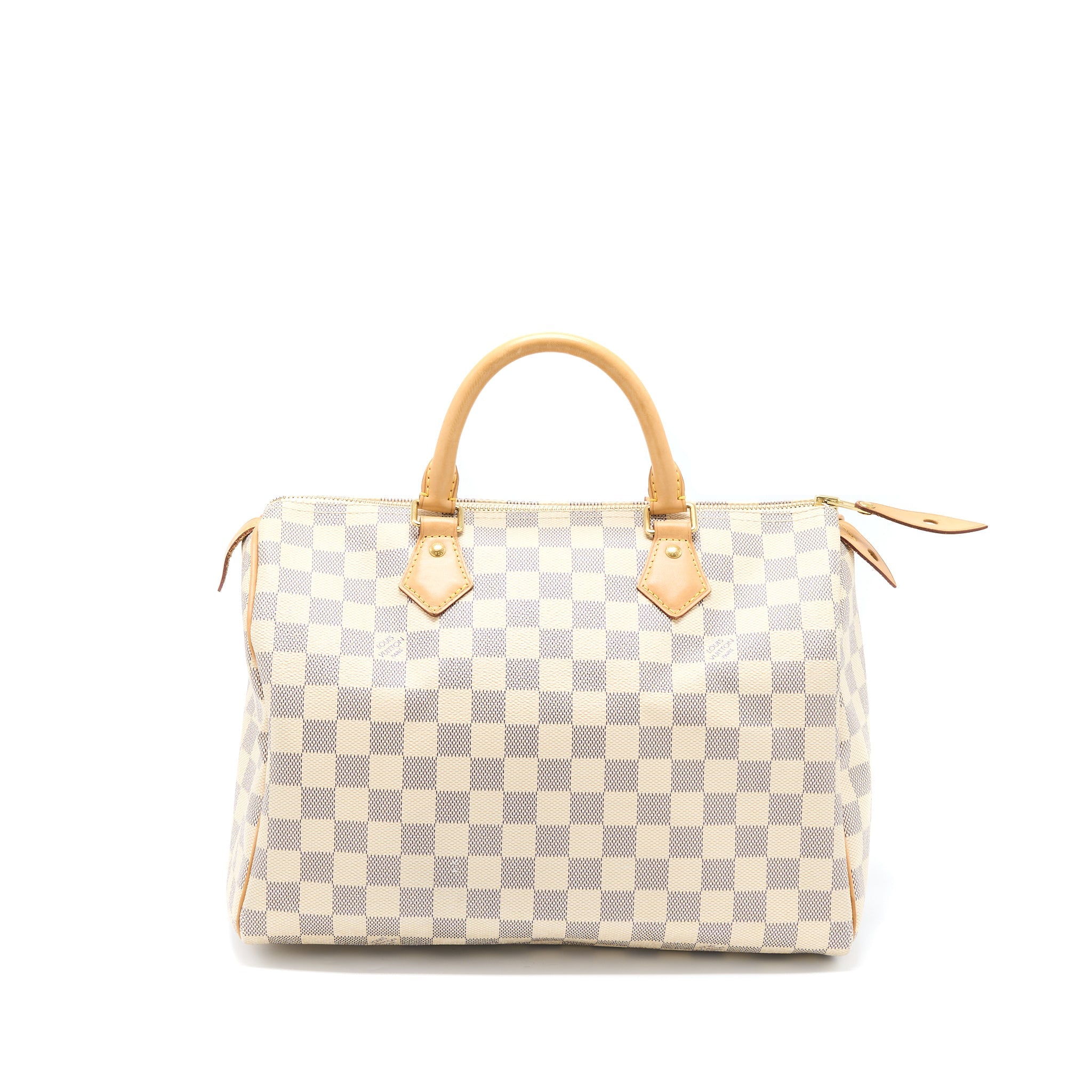 AAA Replica Louis Vuitton LV SPEEDY 30 DAMIER AZUR CANVAS GHW