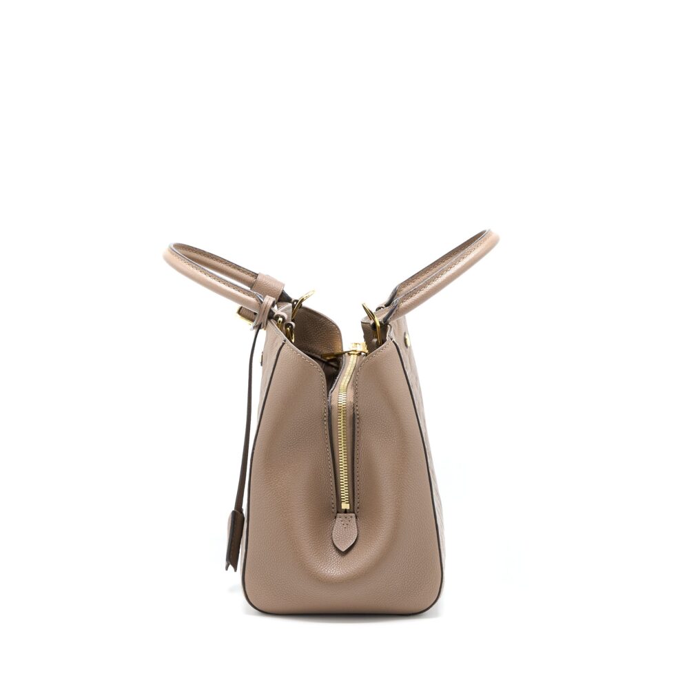 AAA Replica Louis Vuitton LV MONTAIGNE MM MONOGRAM EMPREINTE DARK BEIGE GHW