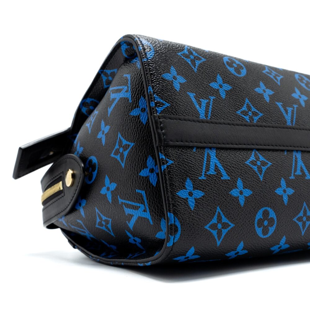 AAA Replica Louis Vuitton LV SPEEDY AMAZON COLOURED MONOGRAM CANVAS BLUE/BLACK GHW