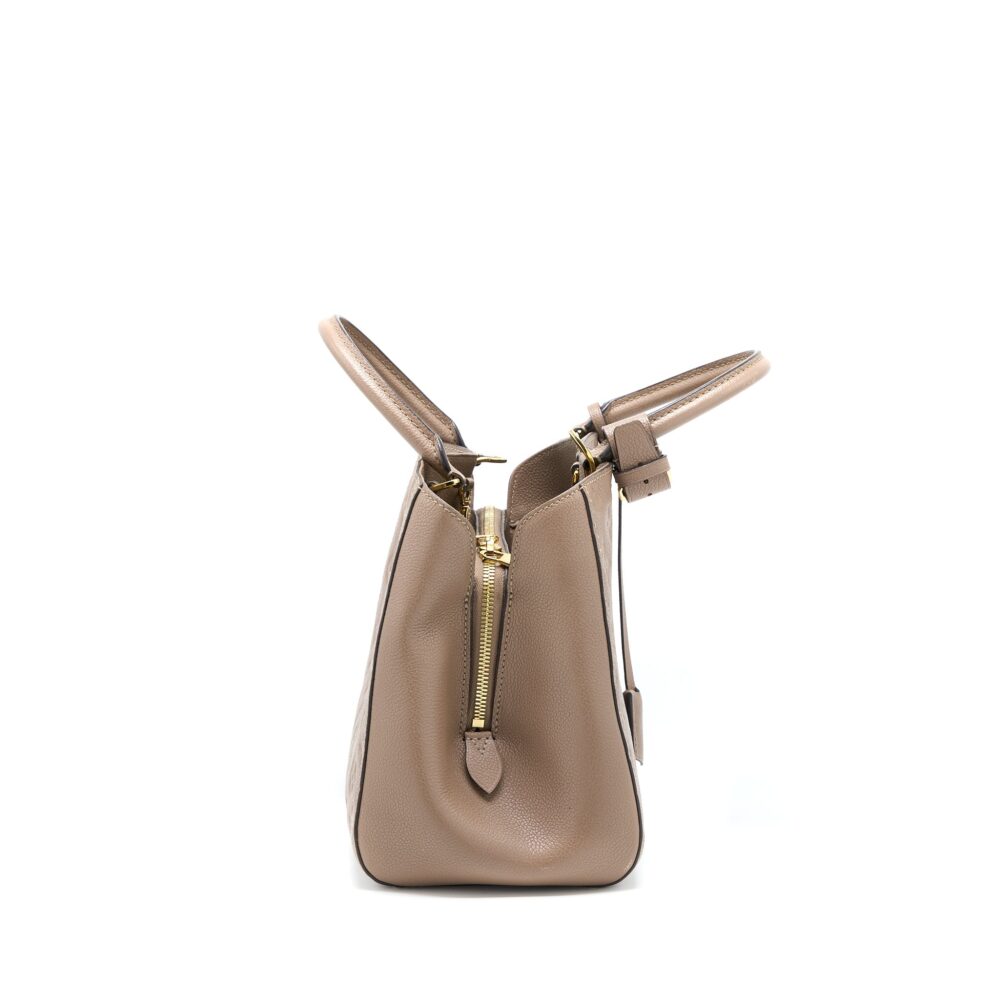 AAA Replica Louis Vuitton LV MONTAIGNE MM MONOGRAM EMPREINTE DARK BEIGE GHW