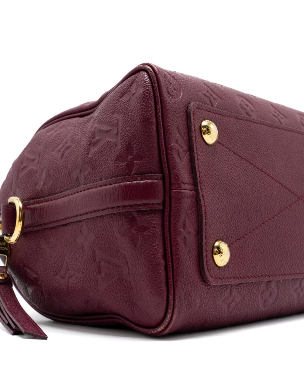 AAA Replica Louis Vuitton LV SPEEDY 25 BANDOULIERE MONOGRAM EMPREINTE PURPLE GHW
