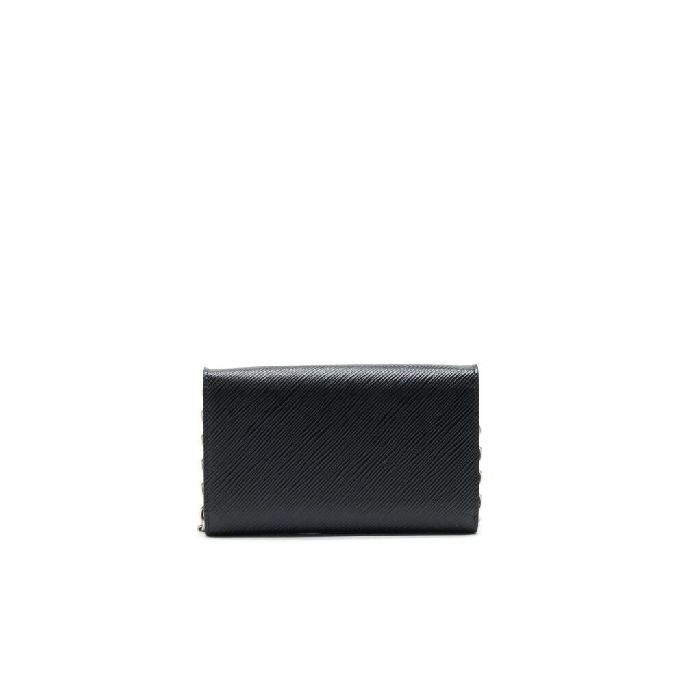 AAA Replica Louis Vuitton LV TWIST WALLET ON CHAIN BLACK SHW EPI LEATHER