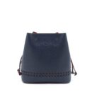 AAA Replica Louis Vuitton LV LOCKME BUCKET BAG NAVY/RED WITH AN EXTRA BAG CHARM SHW