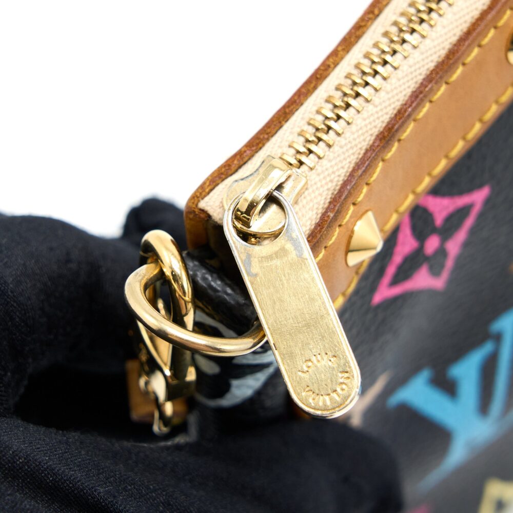 AAA Replica Louis Vuitton LV VINTAGE POCHETTE ACCESSORIES MULTICOLOUR MONOGRAM CANVAS BLACK GHW