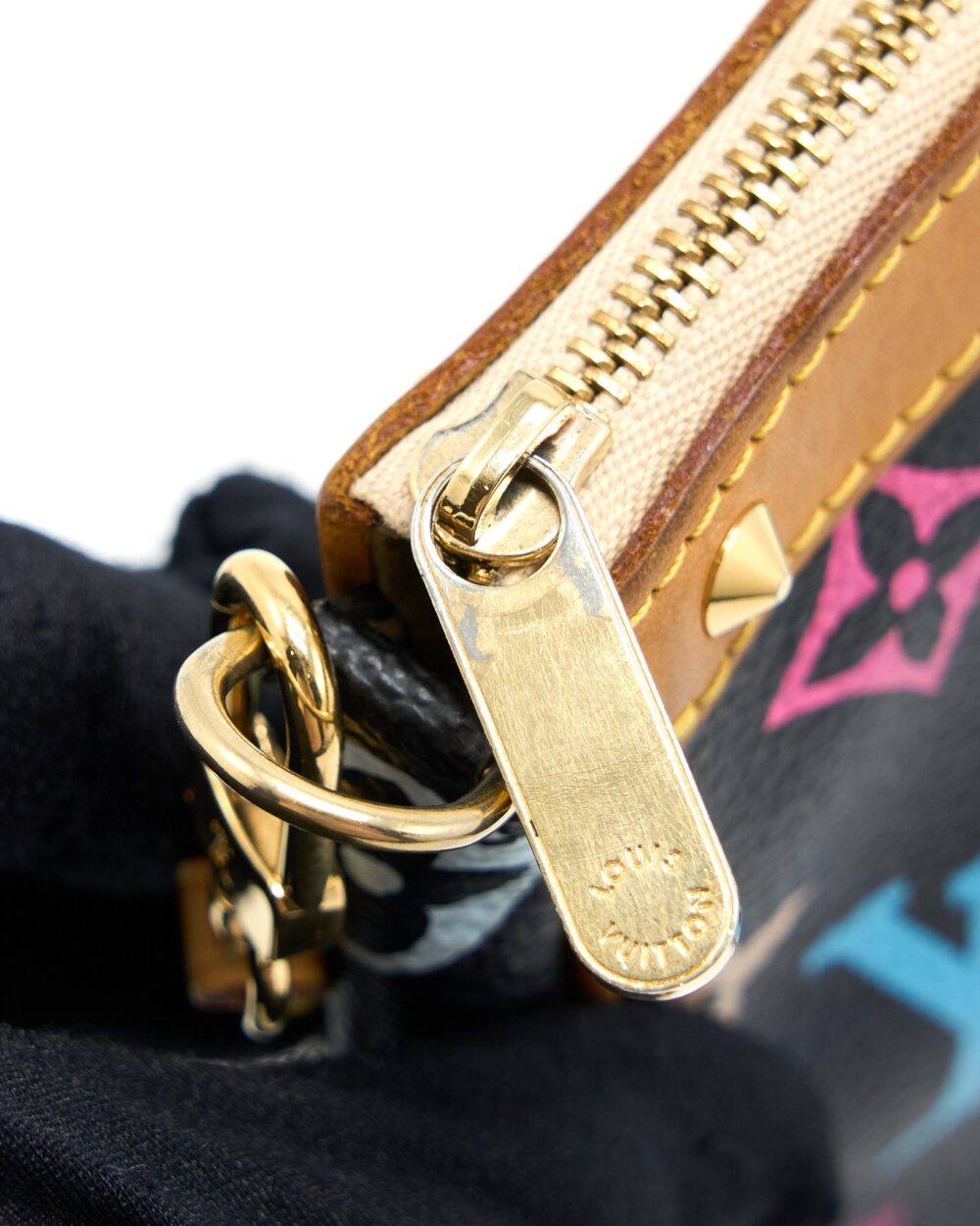 AAA Replica Louis Vuitton LV VINTAGE POCHETTE ACCESSORIES MULTICOLOUR MONOGRAM CANVAS BLACK GHW