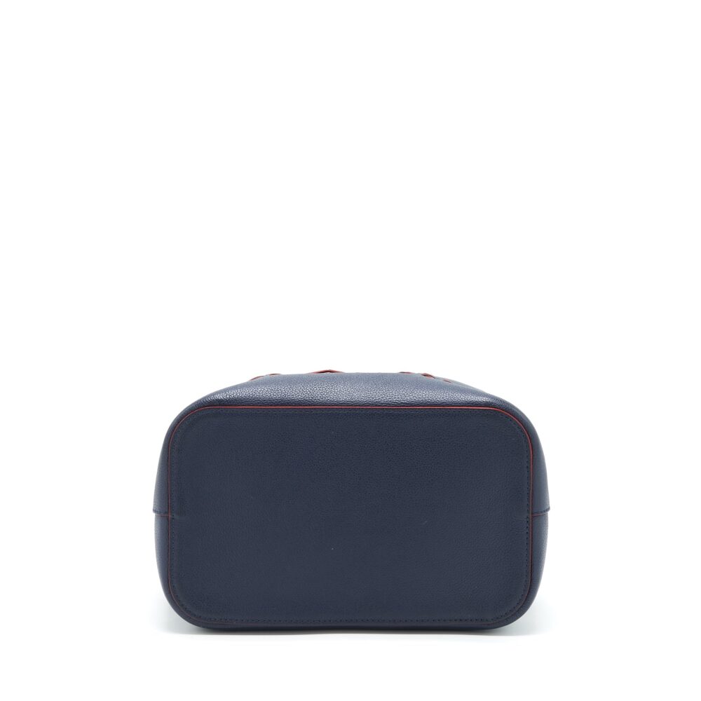 AAA Replica Louis Vuitton LV LOCKME BUCKET BAG NAVY/RED WITH AN EXTRA BAG CHARM SHW