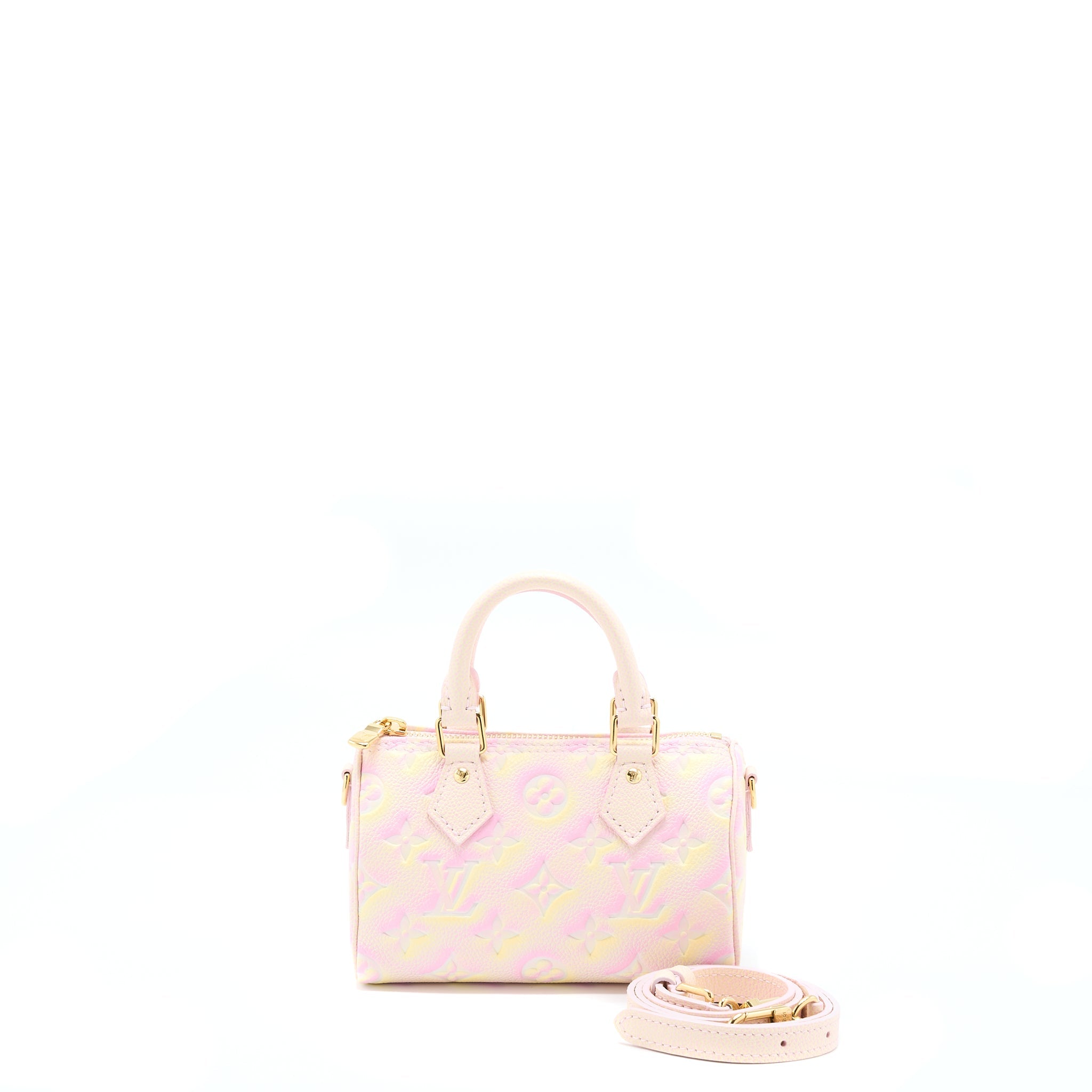 AAA Replica Louis Vuitton LV NANO SPEEDY MONOGRAM EMPREINTE MULTICOLOURE GHW