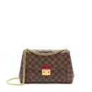 AAA Replica Louis Vuitton LV FLAP CHAIN BAG DAMIER EBENE GHW
