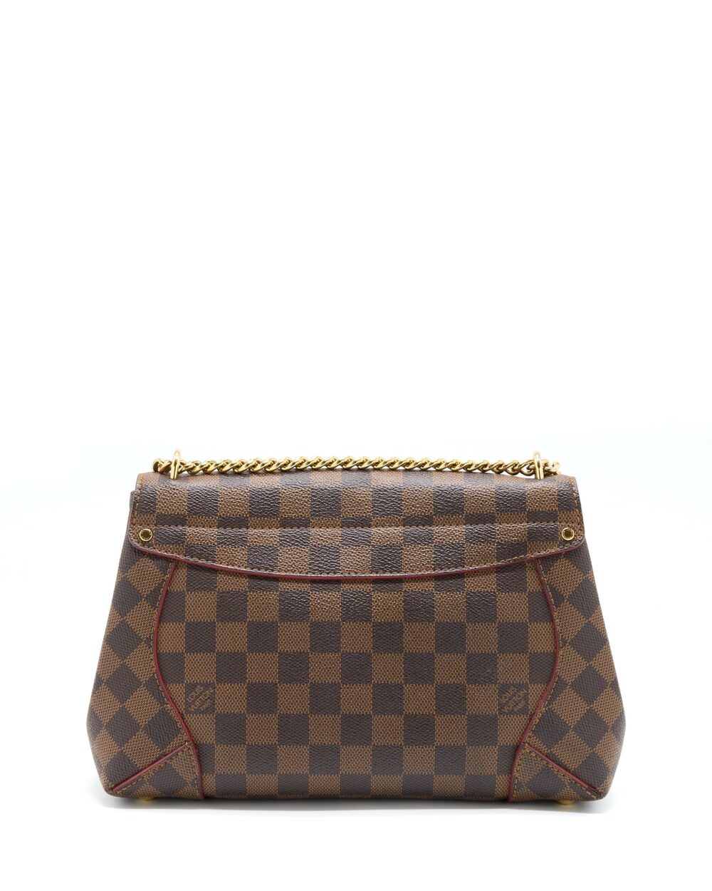 AAA Replica Louis Vuitton LV FLAP CHAIN BAG DAMIER EBENE GHW