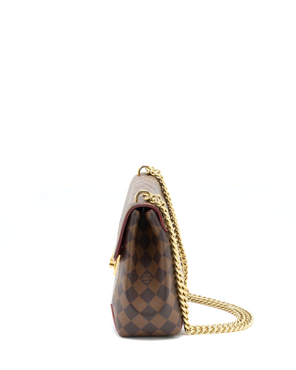 AAA Replica Louis Vuitton LV FLAP CHAIN BAG DAMIER EBENE GHW